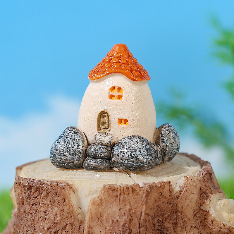 Wholesale Aegean Sea Village Small Mud House Microcosmic Ornaments